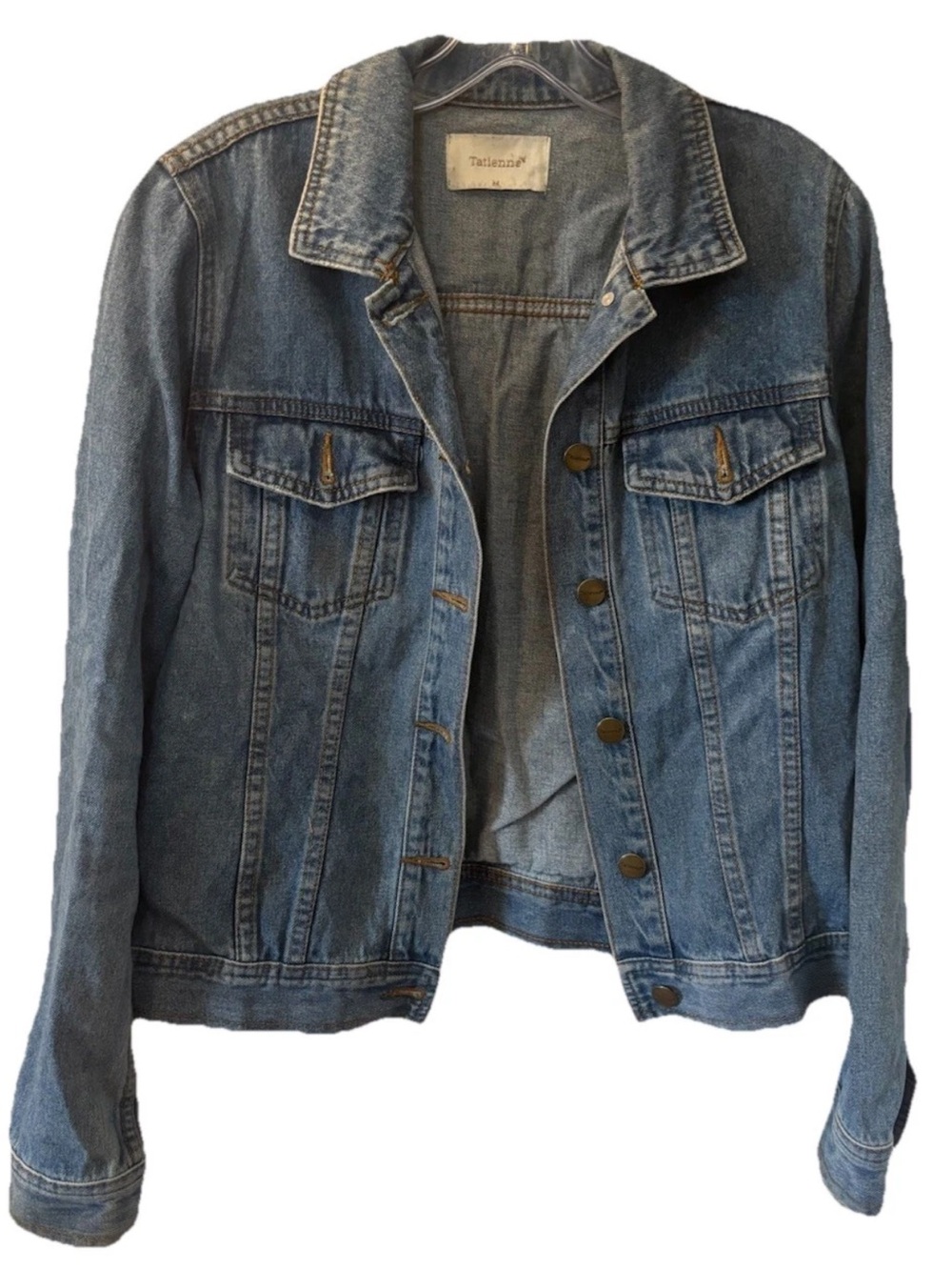 Anthropologie Tatienne Casaca Jessy Denim Jacket Multicolor Embroidered Back - Picture 2 of 7